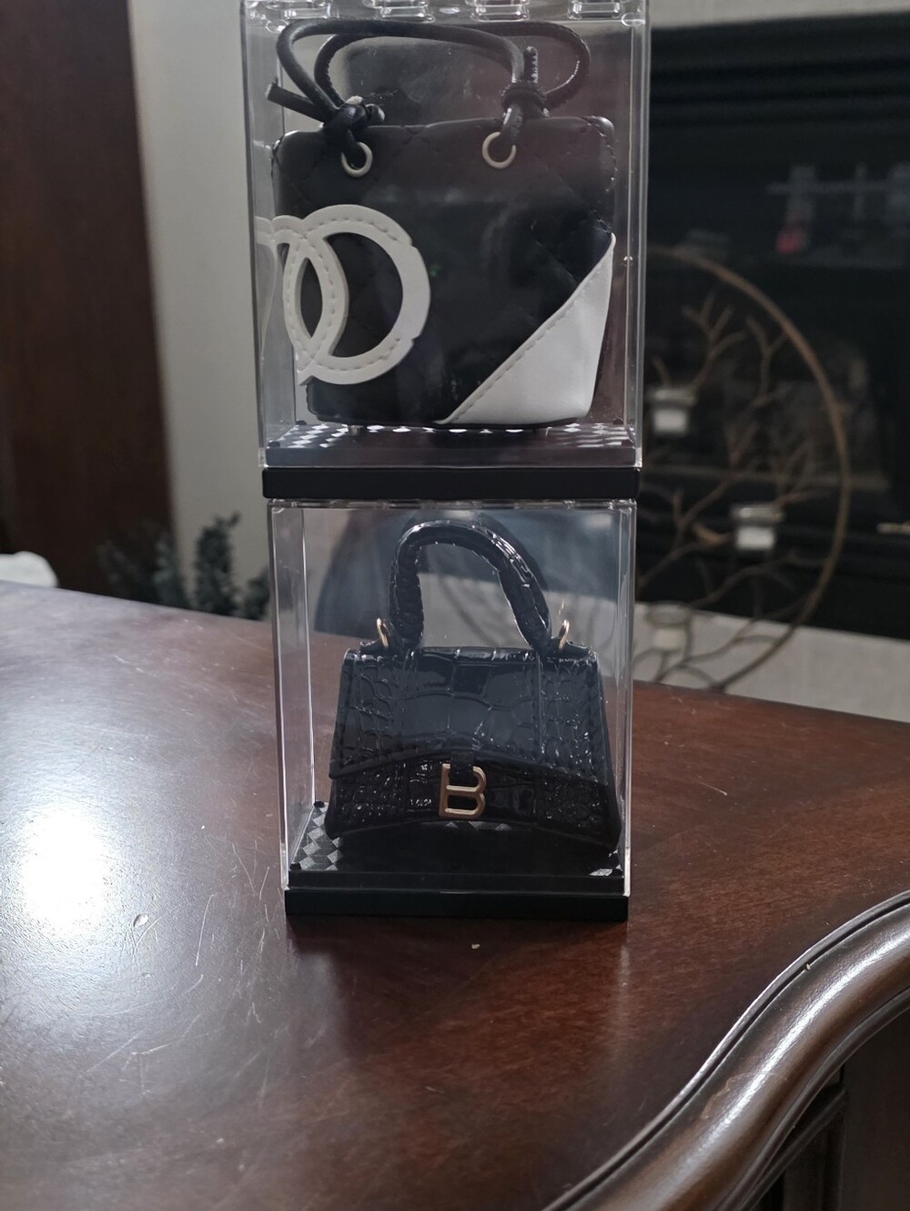 Fashion Bag Charms With Display Case
